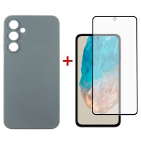 Чохол-накладка Dengos для Samsung Galaxy M35 5G SM-M356 Grey (DG-KM-101) + захисне скло