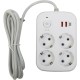 Мережевий фільтр XoKo SP-4-2-1 4 розетки, 3 USB, 2 м White (XK-SP-4-2-1-WH)