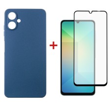 Чохол-накладка Dengos для Samsung Galaxy A06 SM-A065 Blue (DG-KM-114) + захисне скло