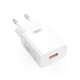 Мережевий зарядний пристрій XO L127 (1USB, 3А) QC 3.0 White (L127.white)