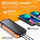 Універсальна мобільна батарея Promate SolarTank-20PDQI 20W 20000mAh Black