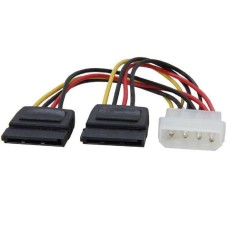 Кабель живлення Molex 4 pin - 2 x SATA power Female