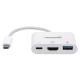 Док-станція USB3.1 Type-C --> HDMI/USB 3.0/PD 60W 4-in-1 White Manhattan