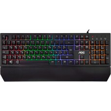 Клавіатура ігрова мембранно-механічна AOC GK200 Gaming RGB райдужна підсвітка USB