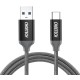 Кабель USB 3.0 AM-Type-C M, 1.0 м, 2.4A, обплетення чорний Choetech