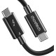 Кабель USB 4.0 Thunderbolt Type-C M-M, 0,8 м, 100W (8K HDR) чорний, Choetech