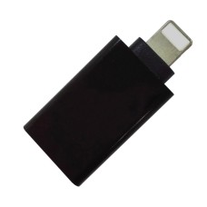 Перехідник OTG USB 2.0 AF - Lightning Apple, чорний, RTL