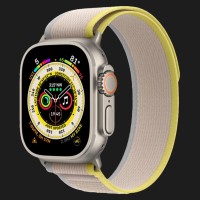 Apple Watch Ultra 49mm GPS + LTE Titanium Case with Yellow/Beige Trail Loop S/M (MNHK3)