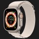 Apple Watch Ultra 49mm GPS + LTE Titanium Case with Starlight Alpine Loop Medium (MQFR3/MQF03)