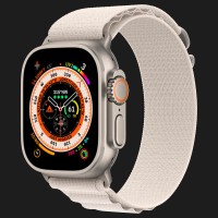 Apple Watch Ultra 49mm GPS + LTE Titanium Case with Starlight Alpine Loop Small (MQFQ3/MQEY3)