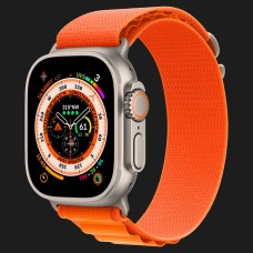 Apple Watch Ultra 49mm GPS + LTE Titanium Case with Orange Alpine Loop Small (MNHH3/MNHA3)