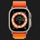 Apple Watch Ultra 49mm GPS + LTE Titanium Case with Orange Alpine Loop Medium (MQFL3)