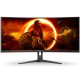 TFT 34" AOC CU34G2XE, WQHD, VA, 144Гц, 1мс, вигнутий, DP, HDMI, колонки, чорний з червоним