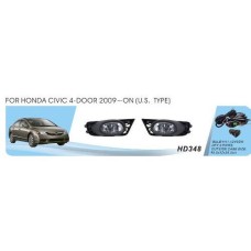 Фари дод. модель Honda Civic/2009-11/4-door/HD-348W/U.S TYPE/H11-12V55W/ел.проводка (HD-348)