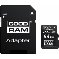 Memory card microSDXC 64Gb GoodRAM (class10) UHS I Retail + Adapter