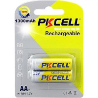 Акумулятор AA 1300mAh, 1.2V Ni-MH, rechargeable battery, PKCELL, 2pcs/card