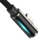 Кабель USB AM-Lightning M, 1 м, 2.4A, 90° Чорний, Legend Series Elbow CALCS Baseus