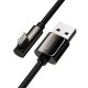 Кабель USB AM-Lightning M, 1 м, 2.4A, 90° Чорний, Legend Series Elbow CALCS Baseus