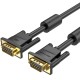 Кабель VGA 15M-15M, 3.0 м, з ферритами, чорний Vention