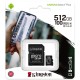 Memory card Secure Digital Micro512GB Kingston SDXC UHS-1 U3 V30 Cl10 + adapter, Retail