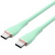 Кабель USB 2.0 Type-C M-M, 1.0 м 100W (20V/5A) Light Green Silicone Vention