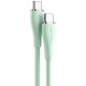 Кабель USB 2.0 Type-C M-M, 1.0 м 100W (20V/5A) Light Green Silicone Vention