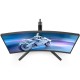 TFT 27" Philips 27M2C5200W, VA, вигнутий, 280Hz, 0,3 ms, 2xHDMI, DP, HAS, Pivot, чорно-сірий