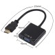 Перехідник HDMI M -> VGA F (з аудіо інтерфейсом), кабель 20см. OEM