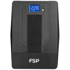 ДБЖ FSP IFP1500, 1500ВА/900Вт, Schuko*2+IEC C13*2+USB Cable, LCD, AVR, Black