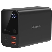 УМБ Choetech 27000mAh 222.5W, UPS mode, 2xUSB-C PD 100+100W, 2хUSB-A 22W, Li-pol, Display, black