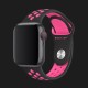 Оригінальний ремінець для Apple Watch 42/44/45/49 mm Nike Sport Band (Black/Pink Blast)