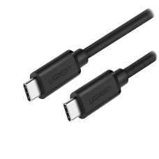 Кабель USB 2.0 Type-C M-M, 2 м, (18W) Чорний, Cable Nickel Plating US286 UGREEN