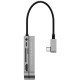 Док-станція USB3.1 Type-C --> HDMI/USB 3.0x3/TF/SD/TRRS 3.5mm/PD 60W Темно-сіра Baseus