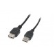 Кабель Maxxter USB - USB V 2.0 (M/F), 1.8 м, чорний (U-AMAF-6)