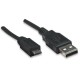 Кабель Atcom USB - micro USB V 2.0 (M/M), 0.8 м, чорний (9174) пакет