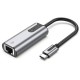 Перехідник USB3.1 Type-C --> Ethernet RJ45 1000Mb Aluminum чорний Vention