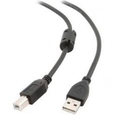 Кабель Maxxter USB - USB Type-B V 2.0 (M/M), 1 м, феритовий фільтр, Black (UF-AMBM-1M)