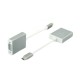 Перехідник USB3.1 Type-C --> VGA (F), білий