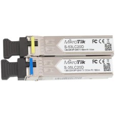 Модуль SFP MikroTik S-3553LC20D пара (1.25G Single Mode, LC, до 20км, підтримує DDM)