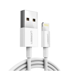 Кабель USB 2.0 AM-Lightning M, 2 м, 2.4A, Nickel Plating ABS Shell Білий, US155 UGREEN