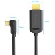 Кабель USB 3.1 Type-C M - HDMI M, 1.5m 90° 4K 60 Гц PVC Black Vention