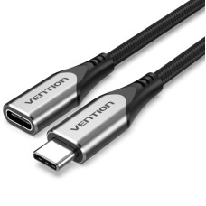 Кабель USB 3.1 Type-C M-F 1.0 м (подовжувач) 60W (20V/3A) 4K60HZ Thunderbolt 3 Vention