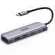 Док-станція USB3.0 Type-C --> HDMI/USB 3.0x2/SD&TF/PD Ugreen CM195 Косм. Сірий