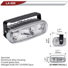 Фара додаткова DLAA 600-W/2хH3-12V-55W/145*50мм (LA 600-W)