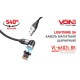 Кабель магнітний шарнірний VOIN USB - Lightning 3А, 2m, black (швидка зарядка / передача даних) (VL-6602L BK)