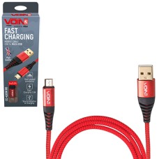 Кабель VOIN CC-4201M RD USB - Micro USB 3А, 1m, red (швидка зарядка/передача даних) (CC-4201M RD)