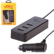 Автомобільний зарядний пристрій VOIN C-4416 3USB (12 / 24V - 5V 2,4А + 2х1А) дріт 1м (C-4416)