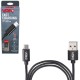 Кабель VOIN USB - Micro USB 3А, 1m, black (швидка зарядка/передача даних) (CC-1801M BK)