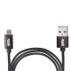 Кабель VOIN USB - Micro USB 3А, 2m, black (швидка зарядка/передача даних) (CC-1802M BK)