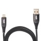 Кабель VOIN CC-4201L BK USB - Lightning 3А, 1m, black (швидка зарядка/передача даних) (CC-4201L BK)